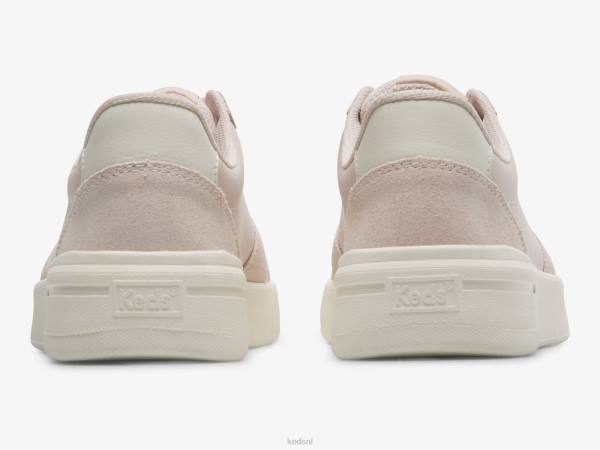 schoenen Keds de court leer/suède sneaker lichtroze wit vrouwen 86BZ99 - Image 2