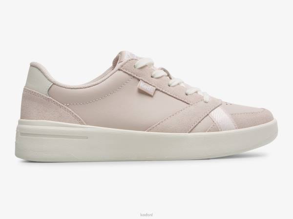 schoenen Keds de court leer/suède sneaker lichtroze wit vrouwen 86BZ99 - Image 1