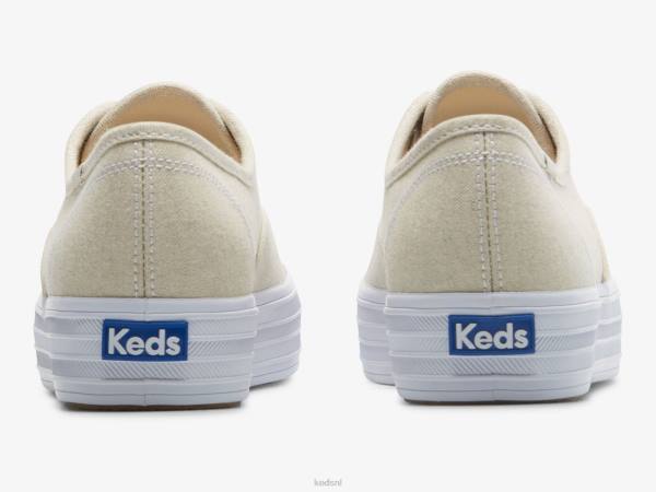 schoenen Keds de platform sneaker van metallic textiel zilver vrouwen 86BZ170 - Image 2