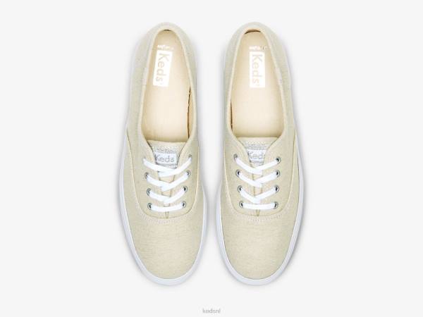 schoenen Keds de platform sneaker van metallic textiel zilver vrouwen 86BZ170 - Image 3