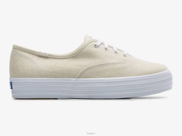 schoenen Keds de platform sneaker van metallic textiel zilver vrouwen 86BZ170 - Image 1