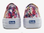 schoenen Keds driedubbele aquarel gebloemde sneaker wit paars vrouwen 86BZ162 - Image 2