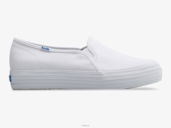 schoenen_keds_driedubbele_canvas_slip_on_sneaker_wit_vrouwen_86bz40.jpg schoenen Keds driedubbele canvas slip-on sneaker wit vrouwen 86BZ40 - Image 1
