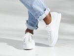 schoenen Keds driedubbele leren sneaker wit vrouwen 86BZ134 - Image 2