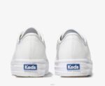 schoenen Keds driedubbele leren sneaker wit vrouwen 86BZ134 - Image 3