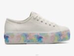schoenen Keds driedubbele sneaker met abstracte bloemenprint wit multi vrouwen 86BZ172