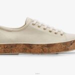 schoenen Keds driedubbele sneaker van kurk met foxing natuurlijk vrouwen 86BZ166