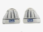 schoenen Keds dubbeldekker canvas gestreepte instapsneaker witte marine vrouwen 86BZ67 - Image 2