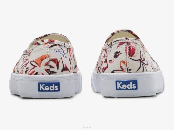 schoenen Keds dubbeldekker eiland print slip op sneaker grijs roze vrouwen 86BZ21 - Image 3
