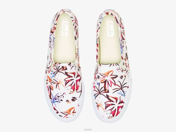 schoenen Keds dubbeldekker eiland print slip op sneaker grijs roze vrouwen 86BZ21 - Image 4