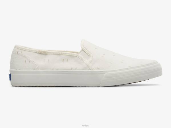 schoenen Keds dubbeldekker textiel slip op sneaker gebroken wit goud vrouwen 86BZ70 - Image 1