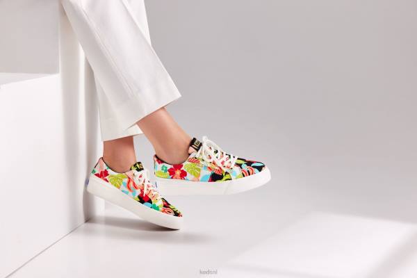 schoenen Keds jump kick duo tropische print sneaker zwart koraal vrouwen 86BZ156 - Image 2