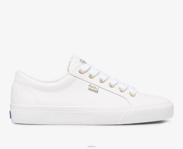 schoenen_keds_jump_kick_leren_sneaker_wit_goud_vrouwen_86bz84.jpg schoenen Keds jump-kick leren sneaker wit goud vrouwen 86BZ84 - Image 1