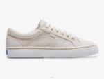 schoenen Keds jump kick linnen gevlekte sneaker havermout vrouwen 86BZ204