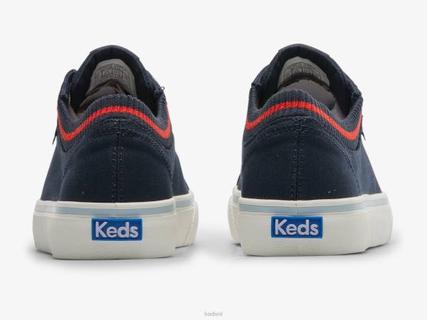 schoenen Keds jump kick rib gebreide kraag sneaker marine rood vrouwen 86BZ194 - Image 2