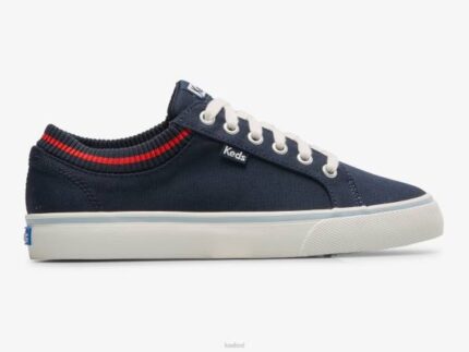 schoenen Keds jump kick rib gebreide kraag sneaker marine rood vrouwen 86BZ194