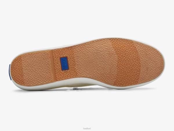 schoenen Keds kampioen canvas sneaker met stippenprint wit goud vrouwen 86BZ209 - Image 4