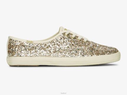 schoenen Keds kampioen glitter feestelijke sneaker goud vrouwen 86BZ105