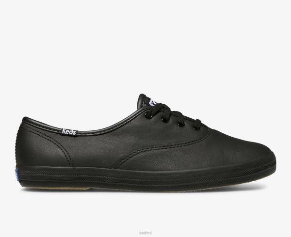 schoenen_keds_kampioen_originele_leren_sneaker_zwart_vrouwen_86bz112.jpg schoenen Keds kampioen originele leren sneaker zwart vrouwen 86BZ112 - Image 1