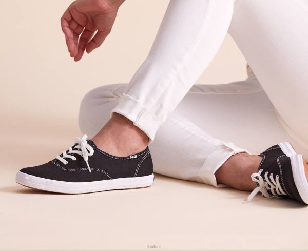 schoenen Keds kampioen prestatie. sneaker van biologisch katoen zwart vrouwen 86BZ109 - Image 6