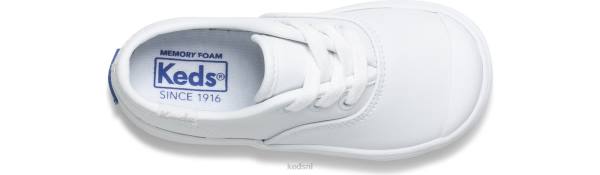 schoenen Keds kampioen sneaker met neuskap wit leer klein kind 86BZ231 - Image 2