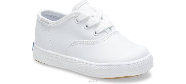 schoenen Keds kampioen sneaker met neuskap wit leer klein kind 86BZ231 - Image 4