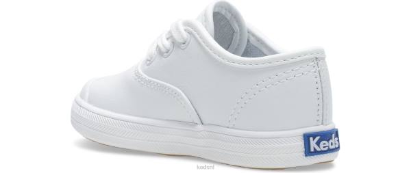 schoenen Keds kampioen sneaker met neuskap wit leer klein kind 86BZ231 - Image 5