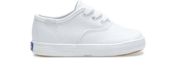 schoenen Keds kampioen sneaker met neuskap wit leer klein kind 86BZ231 - Image 1