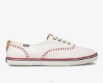 schoenen Keds kampioen wimpel lederen sneaker gebroken wit vrouwen 86BZ132