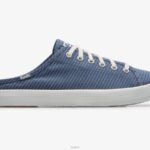 schoenen Keds kickstart mule canvas gestreepte instapsneaker blauw vrouwen 86BZ45