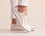 schoenen Keds kickstart wimpel sneaker gebroken wit canvas vrouwen 86BZ131 - Image 2