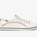 schoenen Keds kickstart wimpel sneaker gebroken wit canvas vrouwen 86BZ131