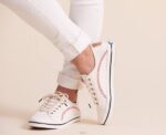 schoenen Keds kickstart wimpel sneaker gebroken wit canvas vrouwen 86BZ131 - Image 4
