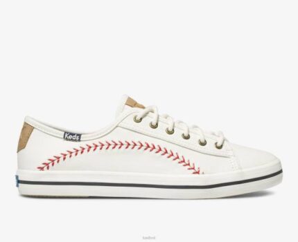 schoenen Keds kickstart wimpel sneaker gebroken wit canvas vrouwen 86BZ131
