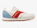 schoenen Keds renaissance badstof sneaker wit rood vrouwen 86BZ173