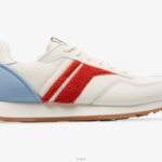schoenen Keds renaissance badstof sneaker wit rood vrouwen 86BZ173