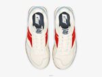 schoenen Keds renaissance badstof sneaker wit rood vrouwen 86BZ173 - Image 4