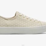 schoenen Keds triple kick canvas sneaker met bloemenprint bruin wit vrouwen 86BZ185