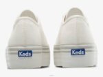 schoenen Keds triple up canvas foxing gestreepte sneaker wit grijs vrouwen 86BZ183 - Image 2