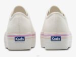 schoenen Keds triple up canvas foxing gestreepte sneaker witte lila vrouwen 86BZ184 - Image 2