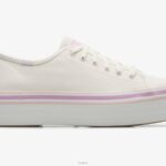 schoenen Keds triple up canvas foxing gestreepte sneaker witte lila vrouwen 86BZ184