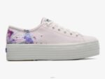 schoenen Keds triple up canvas schilderkunstige gebloemde sneaker lichtroze vrouwen 86BZ160
