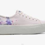 schoenen Keds triple up canvas schilderkunstige gebloemde sneaker lichtroze vrouwen 86BZ160
