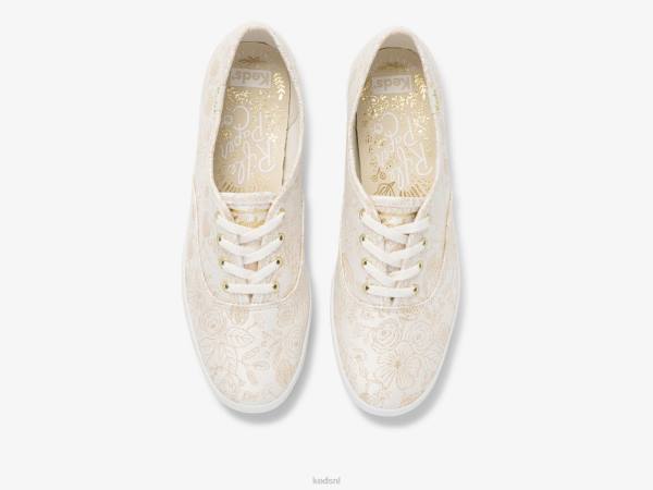 schoenen Keds x Rifle Paper Co. kampioen colette jacquard sneaker ivoor vrouwen 86BZ129 - Image 3