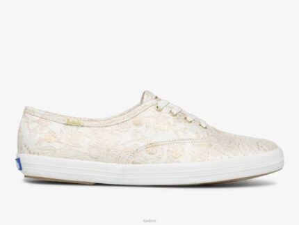 schoenen Keds x Rifle Paper Co. kampioen colette jacquard sneaker ivoor vrouwen 86BZ129