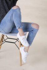 schoenen Keds aas leren sneaker wit vrouwen 86BZ128 - Image 2