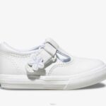 schoenen Keds Daphne leren sneaker met t-bandje zacht groot kind 86BZ237