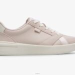 schoenen Keds de court leer/suède sneaker lichtroze wit vrouwen 86BZ99