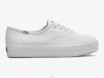 schoenen Keds de leren platform sneaker wit vrouwen 86BZ101