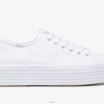 schoenen Keds driedubbele canvas sneaker wit vrouwen 86BZ89